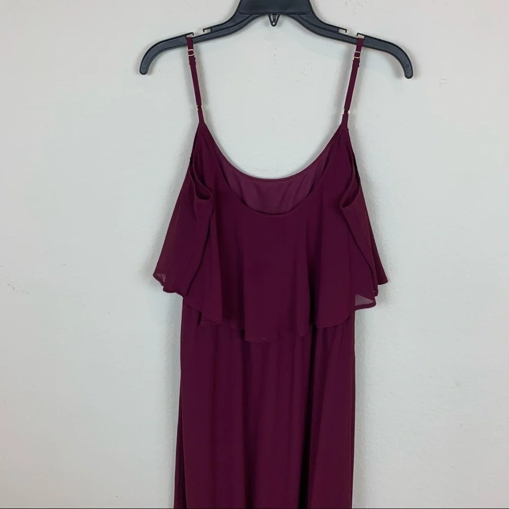Show Me Your Mumu Bridesmaid Caitlin Ruffle Maxi Dress Size L - Picture 5 of 10